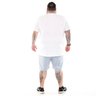 bermuda plus size masculina moletom azul claro corpo costas