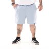 bermuda plus size masculina moletom azul claro frente