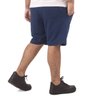 bermuda plus size masculina de moletom azul costas