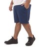 bermuda plus size masculina de moletom azul frente