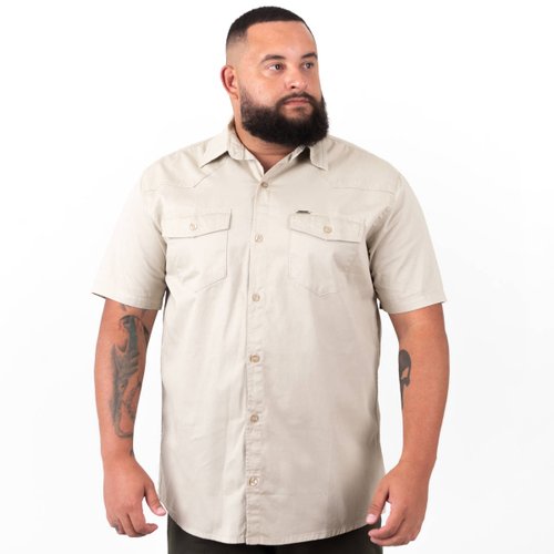 Camisa Plus Size Masculina Stoned Aveia