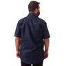 camisa plus size masculina jeans flaps costas