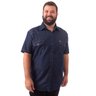 camisa plus size masculina jeans flaps frente