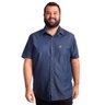 camisa plus size masculina mc jeans line ocre frente