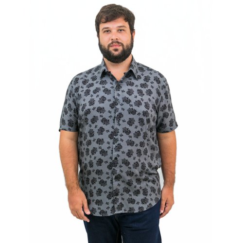 Camisa Plus Size Masculina Black Rose