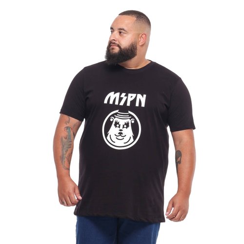 Camiseta Plus Size Masculina Kiss Preta