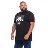 camiseta plus size masculina the bear preta mais pano lado