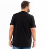 camiseta plus size masculina preta bolso dark costas