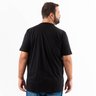 camiseta plus size masculina preta bolso dragon costas