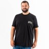 camiseta plus size masculina preta bolso dragon frente