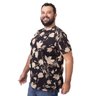 camiseta plus size masculina golden garden frente lado