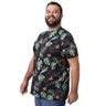 camiseta plus size masculina black adam frente lado