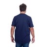 camiseta plus size masculina basica azul marinho costas