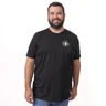 camiseta plus size masculina preta saint paul frente