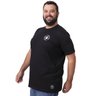camiseta plus size masculina preta saint paul lado