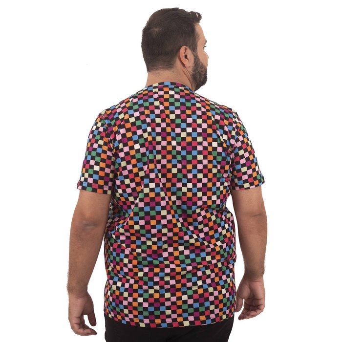 camiseta plus size masculina chess color costas