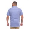amisa plus size masculina mc oxford azul costas