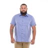 amisa plus size masculina mc oxford azul frente