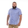 amisa plus size masculina mc oxford azul lado