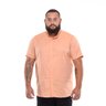 camisa plus size masculina gola padre oxford salmao frente