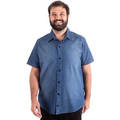 Camisa Plus Size Masculina Jeans Quebec