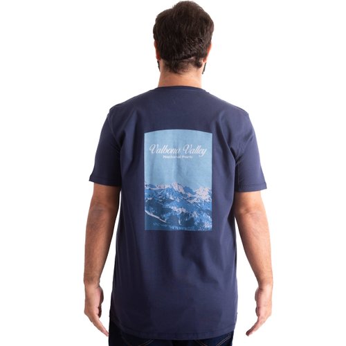 Camiseta Plus Size Masculina Valbona Valley Azul Marinho