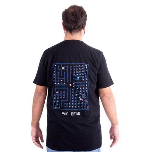 Camiseta Plus Size Masculina Pac Bear Preta