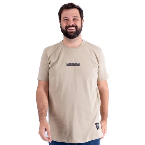 Camiseta Plus Size Masculina Teclado Verde