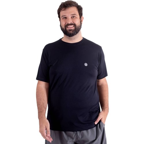 Camiseta Plus Size Masculina Running Preta