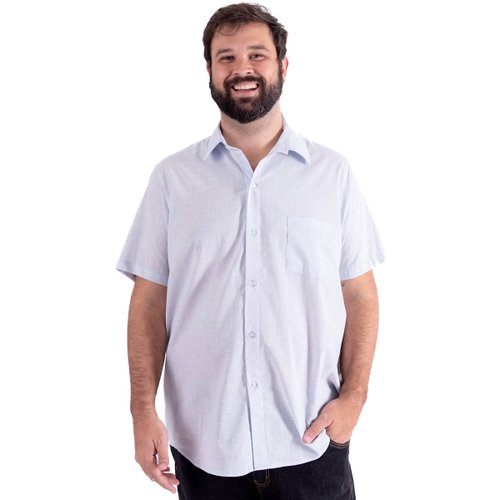 Camisa Plus Size Masculina Biarritz Azul Claro