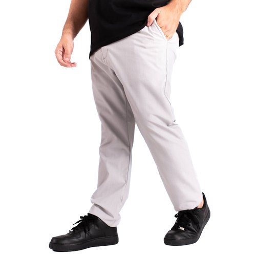 Calça Plus Size Masculina Sport Fino Alfaiataria Cinza