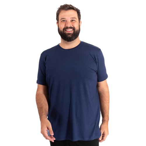 Camiseta Plus Size Masculina Tech Azul Marinho