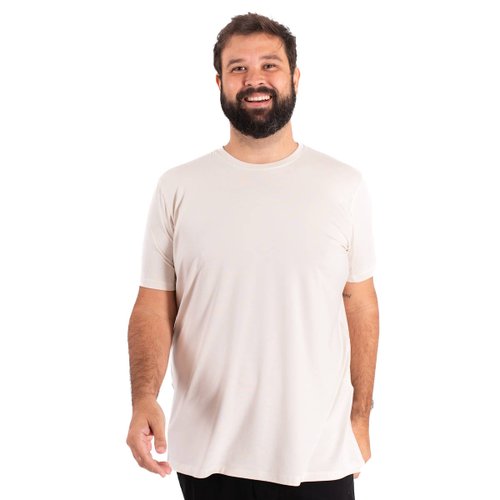 Camiseta Plus Size Masculina Tech Bege