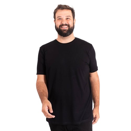 Camiseta Plus Size Masculina Tech Preta