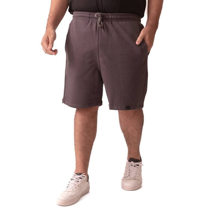 06 bermuda plus size masculina de moletom color chumbo