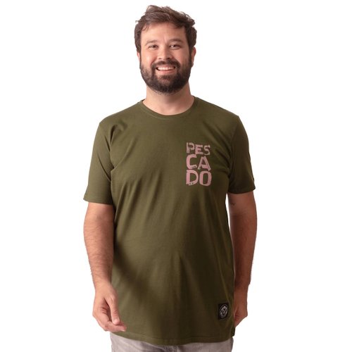 Camiseta Plus Size Masculina Pescado Verde