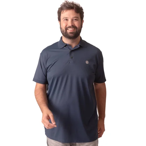 Polo Plus Size Masculina Fresh Azul Marinho