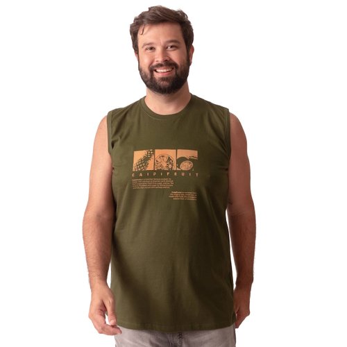 Machão Plus Size Masculina Caip Fruit Verde