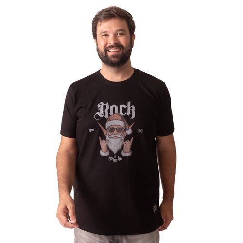 Camiseta Plus Size Masculina Noel Rock Preta