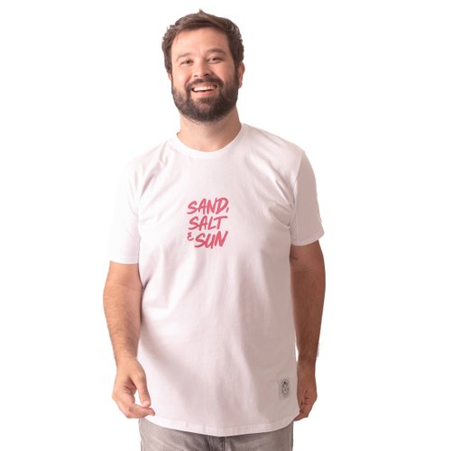 Camiseta Plus Size Masculina Salt Branca