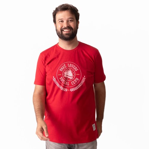 Camiseta Plus Size Masculina Pavê Lovers Vermelha