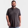 polo plus size masculina piquet new chumbo lado