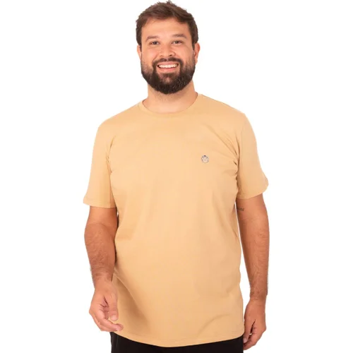 Camiseta Plus Size Masculina Bear Caramelo Claro