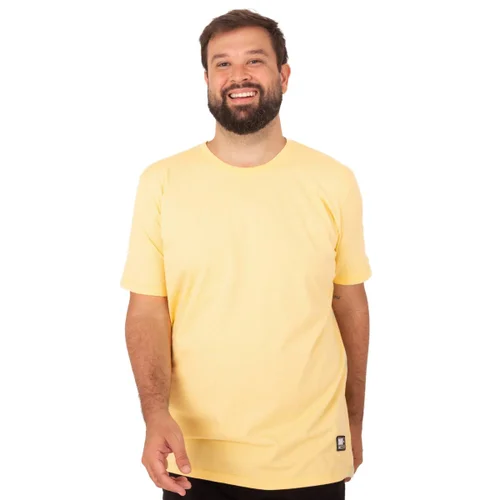 Camiseta Plus Size Masculina Confort Amarela