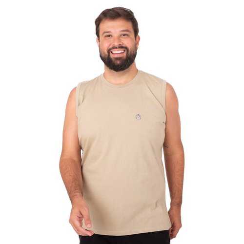 Machão Plus Size Masculina Caqui