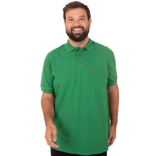 Polo Plus Size Masculina Piquet Confort Verde Brasil