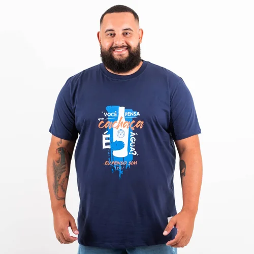 Camiseta Plus Size Masculina Cachaça