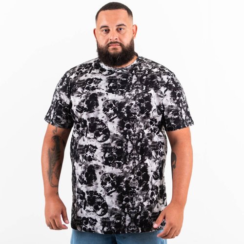 Camiseta Plus Size Masculina Skull Print
