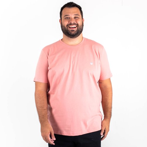 Camiseta Plus Size Masculina Salmão