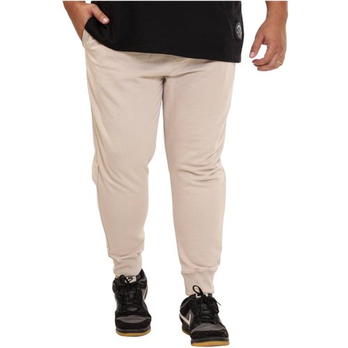 Calça Plus Size Masculina Moletom Jogger Color Areia